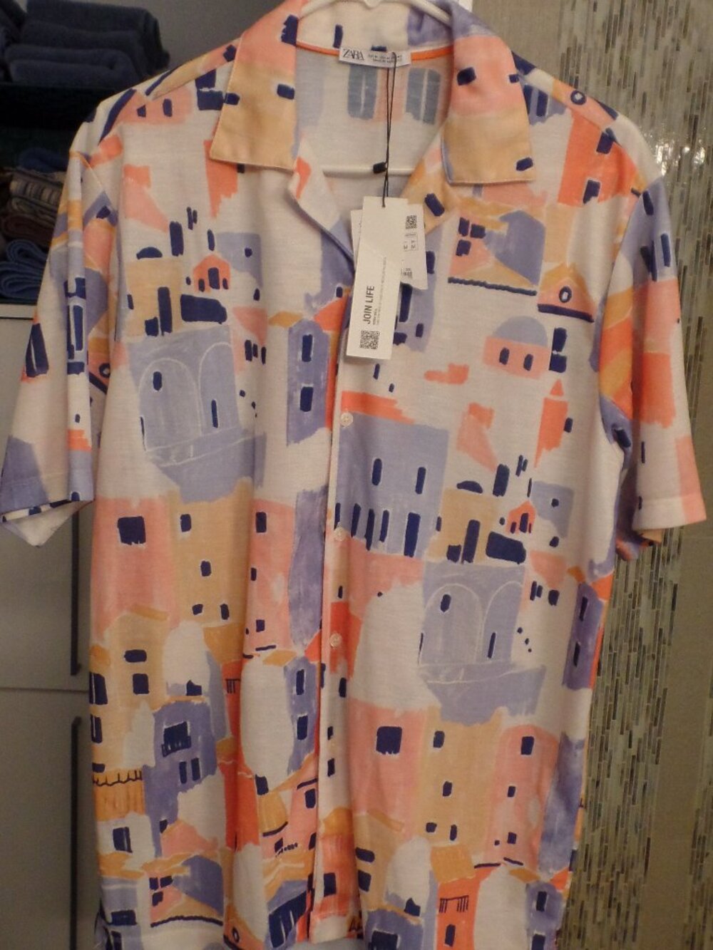 ZARA Men's Short Sleeve Shirt - NWT - Medium